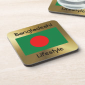 Bangladesh Flag+Text Onderzetter (Linkerzijde)