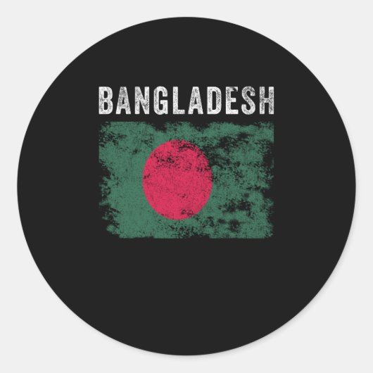 Bangladesh Flag Vintage Bangladeshi Flag Ronde Sticker (Voorkant)