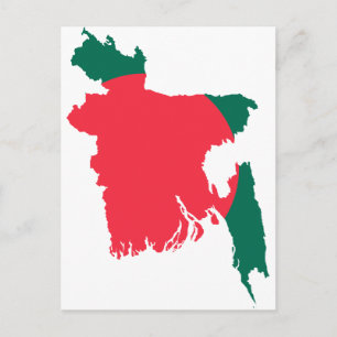 Bangladesh-kaart BD Briefkaart