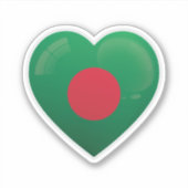 Bangladesh Liefdesicoon Sticker (Voorkant)