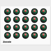 Bangladesh Lips Pride Root Flag Ronde Sticker (Vel)