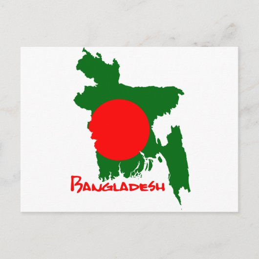 Bangladesh Map / Bangladesch Karte Briefkaart (Voorkant)