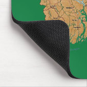 Bangladesh Map Mousepad Muismat (Hoek)