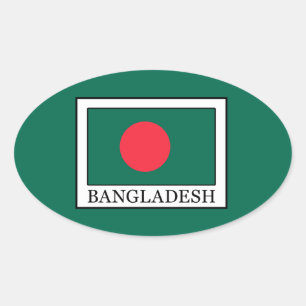 Bangladesh Ovale Sticker