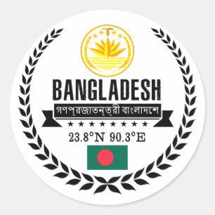 Bangladesh Ronde Sticker
