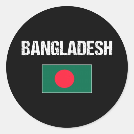 Bangladesh  ronde sticker (Voorkant)