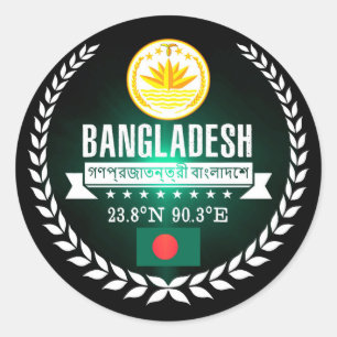 Bangladesh Ronde Sticker