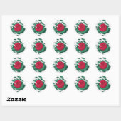 Bangladesh scheurt vlag ronde sticker (Vel)