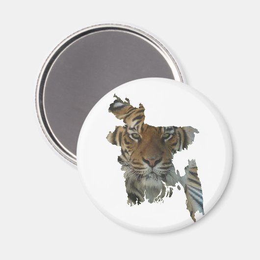 Bangladesh-Tiger Magnet (Voorkant / Achterkant)