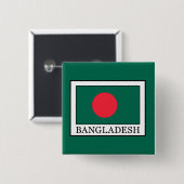 Bangladesh Vierkante Button 5,1 Cm (Voorkant /achterkant)