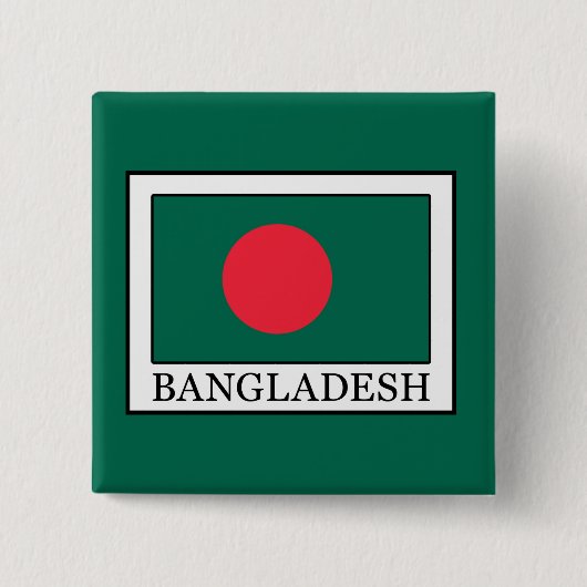 Bangladesh Vierkante Button 5,1 Cm (Voorkant)