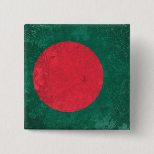 Bangladesh Vierkante Button 5,1 Cm