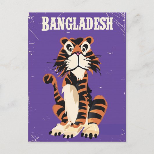 Bangladesh Vintage poster cartoon Briefkaart (Voorkant)