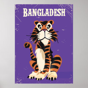Bangladesh Vintage reisposter cartoon Poster