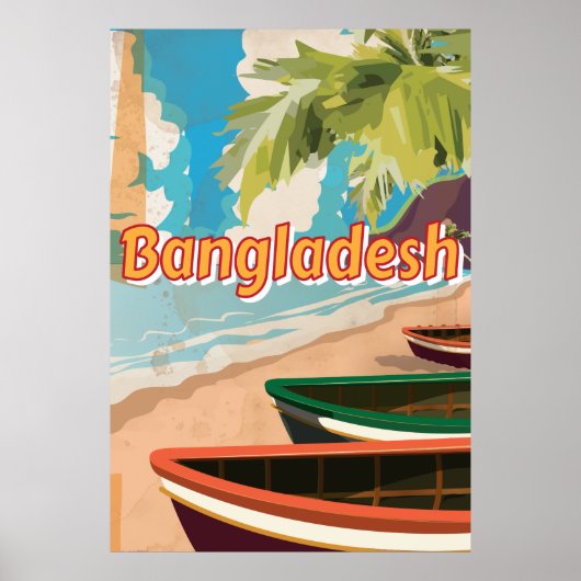 Bangladesh Vintage vakantieposter Poster (Voorkant)