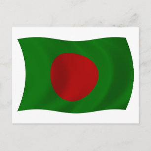 Bangladesh Vlag Ansichtkaart Briefkaart