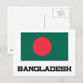 Bangladesh-vlag Briefkaart (Voorkant / Achterkant)
