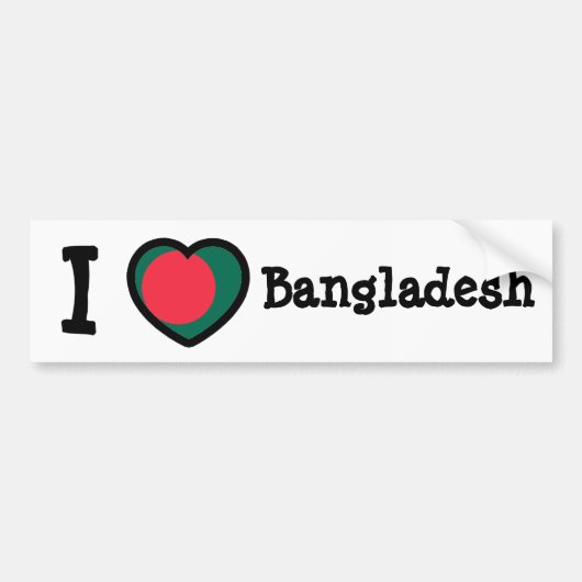 Bangladesh-vlag Bumpersticker (Voorkant)