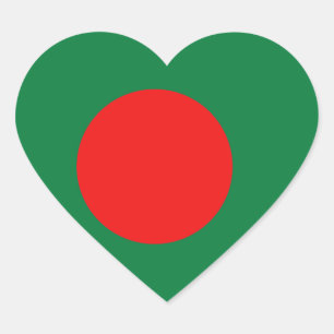 Bangladesh Vlag Hart Sticker