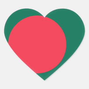 Bangladesh-vlag Hart Sticker