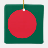Bangladesh-vlag Keramisch Ornament (Achterkant)
