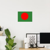 Bangladesh-vlag Poster (Thuiskantoor)