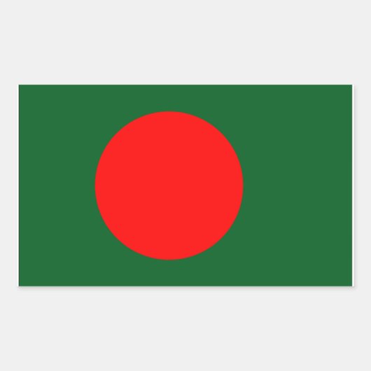 Bangladesh-vlag Rechthoekige Sticker (Voorkant)