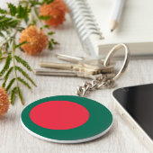 Bangladesh-vlag Sleutelhanger (Zijkant)