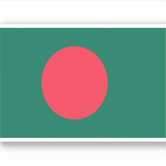 Bangladesh-vlag Sticker (Voorkant)