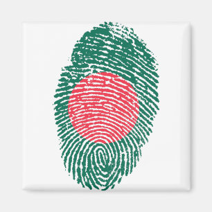 Bangladesh vlag Vingerprint land Pride Magneet