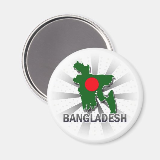 Bangladesh-vlaggenkaart 2.0 magneet (Voorkant / Achterkant)
