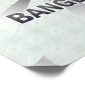 Bangladesh-vlaggenkaart 2.0 poster (Hoek)