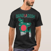 Bangladeshi Bangladesh Landkaart Vlag T-shirt (Voorkant)