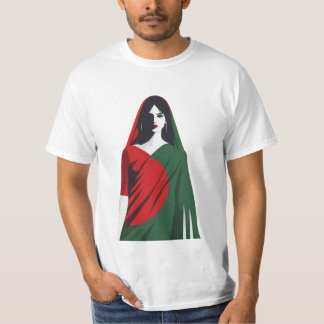 Bangladeshiaanse vrouw in sari – T-shirt in de kle