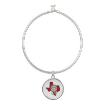 Bangle Bracelet met Tribal Shield/ Texas Charm
