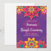 Bangle ceremonie uitnodigen Choora ceremonie uitno Kaart (Voorkant / Achterkant)