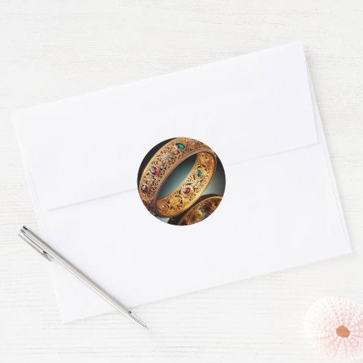 Bangle-ontwerp Ronde Sticker (Envelop)