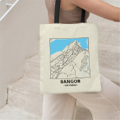Bangor, Gwynedd City Map Tote Bag