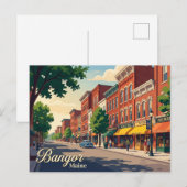 Bangor Main Street USA Briefkaart (Voorkant / Achterkant)