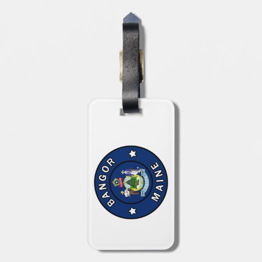 Bangor Maine Bagagelabel (Achterkant verticaal)