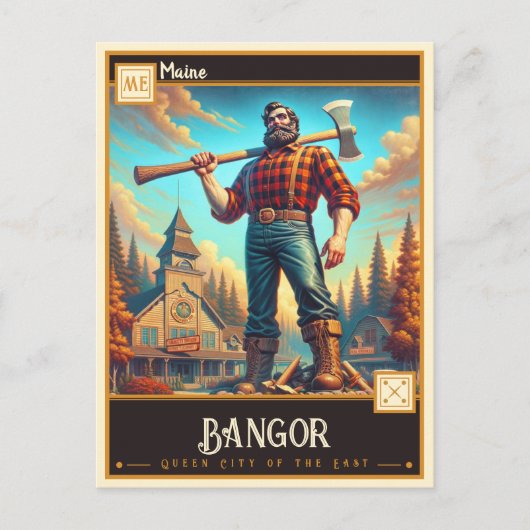 Bangor, Maine |  Briefkaart (Voorkant)