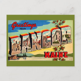 Bangor Maine Greetings Postcard Briefkaart