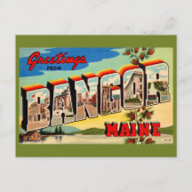 Bangor Maine Groeten Ansichtkaart