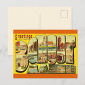 Bangor Maine Groeten Ansichtkaart Briefkaart (Voorkant / Achterkant)