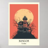 Bangor Maine historische vuurtoren Home Art Poster (Voorkant)