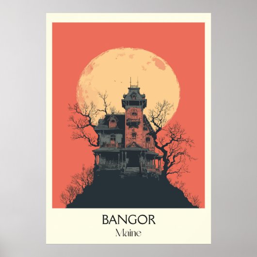 Bangor Maine  historische vuurtoren Home Art Poster (Voorkant)