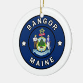 Bangor Maine Keramisch Ornament (Links)