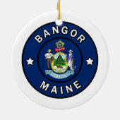 Bangor Maine Keramisch Ornament (Achterkant)