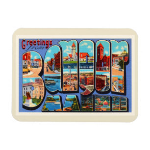 Bangor Maine ME Old Vintage Travel Souvenir Magneet