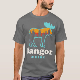 Bangor Maine Moose Bangor Stadsbos Uitgangen T-shirt